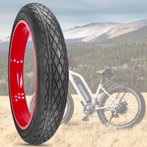 26\" E-Bike Fat Tires 26 x 4.0 Folding Bead Tire and AV32mm Inner Tube for Electric Bicycles Compatible with Wide Mountain Snow Bike Tire (1 Tire 1 Tube) - Thumbnail 7