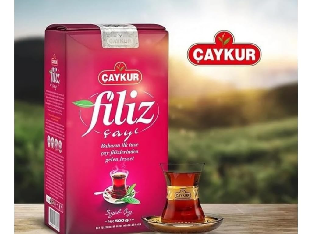 ÇAYKUR Filiz Black Tea, First Harvest Golden Tips, Loose Leaf Premium Tea, Best Flavor 500g / 17.6 Oz (Pack of 2)