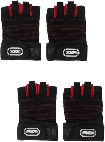 Miniatura 1 de BESPORTBLE 2pcs 1 Mens Gloves Up Gloves Gym Gloves Fingerless Gloves Motorcycle Gloves Exercise Gloves for Men Guantes De Gym para Hombres