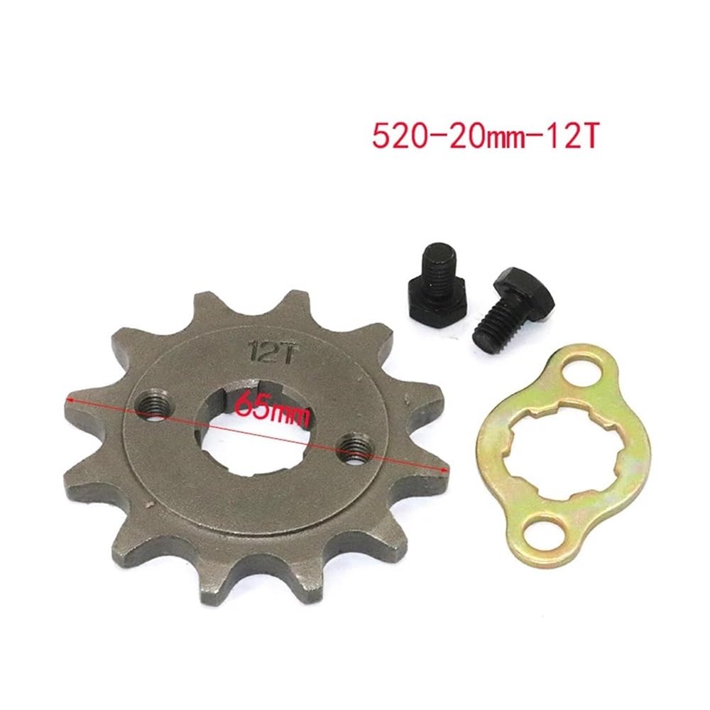 520 20 mm vorderes Motorritzel passend for Ho Lifan ZongS ATV Quad Dirt Pit Bike Buggy Motorrad(520-20mm-18T)