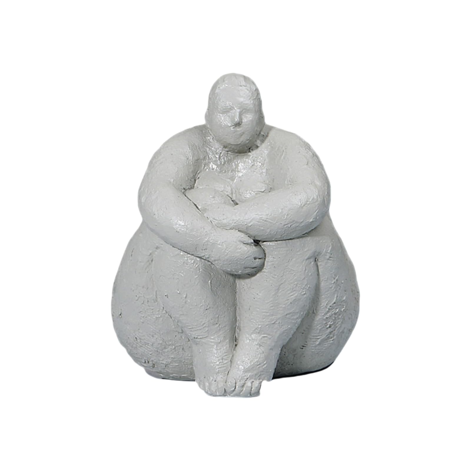 Estatua de Mujer Gorda, Yoga, Adornos de Resina, Figura Decorativa - Abrazo Sentado