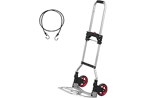 LEADALLWAY Dolly Cart Folding Hand Truck: Premium Steel Portable Cart