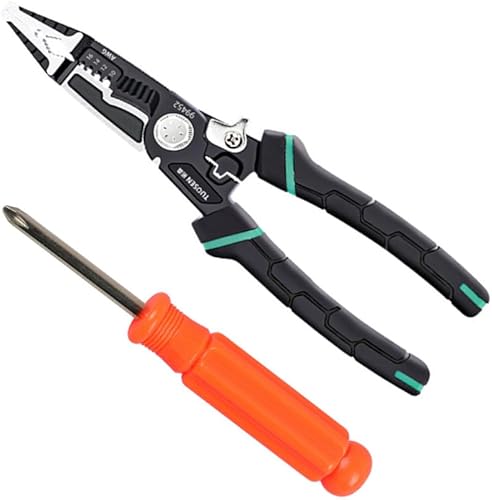 szhdxsy - Pelacables multifuncional 9 en 1, pelacables de 8.5 pulgadas y herramienta de prensado, alicates multifuncionales para romper cables,