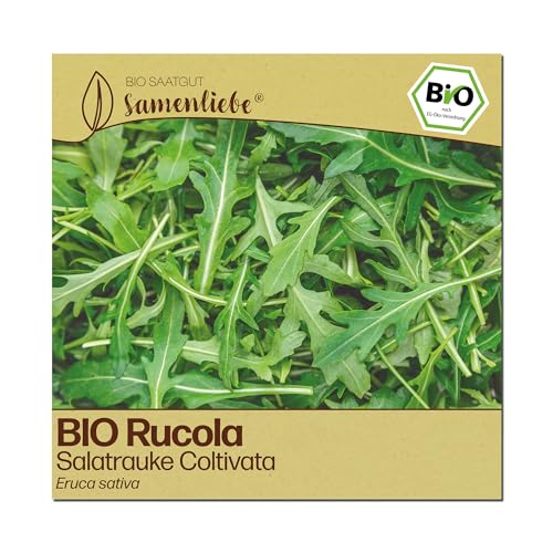 Samenliebe BIO Rucola Samen | Salatrauke Coltivata - milde Rauke - samenfestes BIO Saatgut
