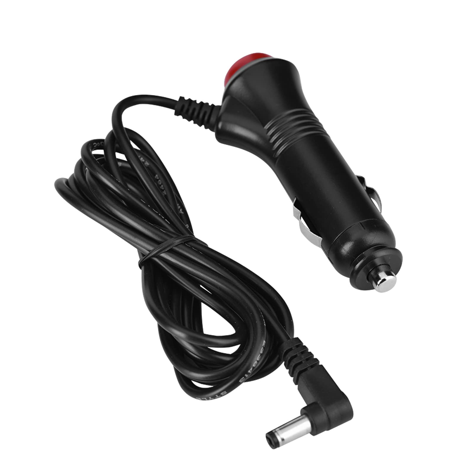 Cavo Adattatore per Caricabatterie per Accendisigari da 12 V Spina da 5,5 X 2,1 Mm con Interruttore e Indicatore Luminoso Custodia in ABS Resistente Lunghezza 1, M per Accessori per Auto