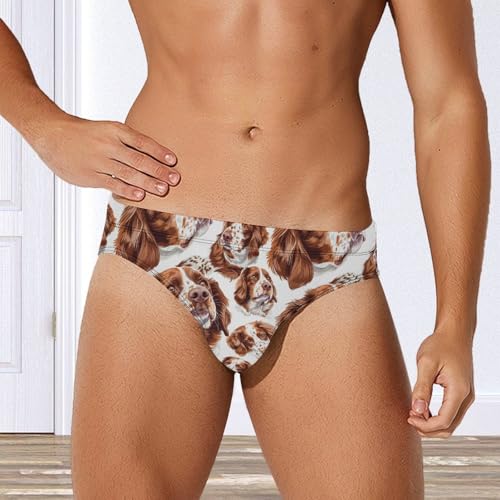 Brittany Spaniel Dog Novelty Men's Brief Swimwear Pants Swimming Trunks Beach Shorts Underwear4