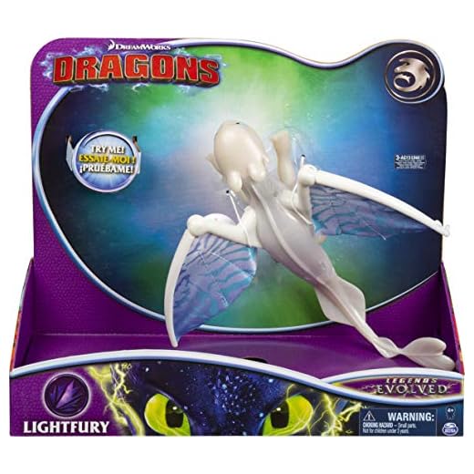 Dreamworks Dragons Lightfury Deluxe Dragon with Lights and Sounds, for Kids Aged 4 and Up