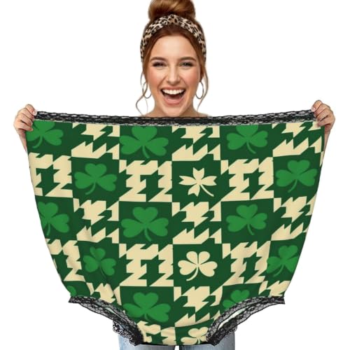 Culotte surdimensionnée Augenstern vêtement humoristique St. Patrick motif pied-de-poule