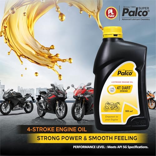 Image of PALCO 4T Dart 20W40 Bike Engine Oil 900ml (Pack of 1) 4 Stroke Engine Oil for Bikes, Multigrade API - SG Certified