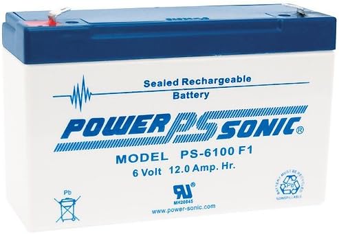 Power-Sonic - PS-6100 6V 12AH UPS Battery for Parmak MAG12SP - PS-6100F1ALT24