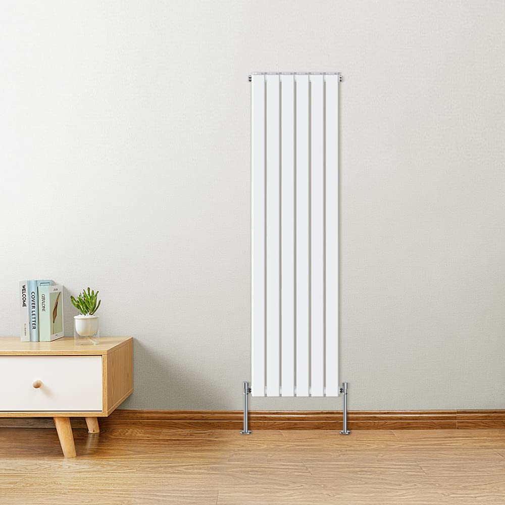 Warmehaus White 1800 X 410Mm Vertical Designer Radiator Flat Panel Modern Heating Double Column Radiator
