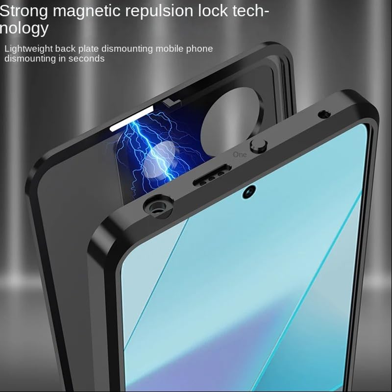 MILLION CASES Redmi Note 13 Pro Black Case Black Aluminium Glass - Image 3