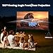 120inch Outdoor Projector Screen with Stand: 16:9 4K HD Portable Projector Screen Outdoor Indoor - Front/Rear Movie Screen with Carry Bag, Sandbag - Projection Screen for Backyard, Camping, Theater