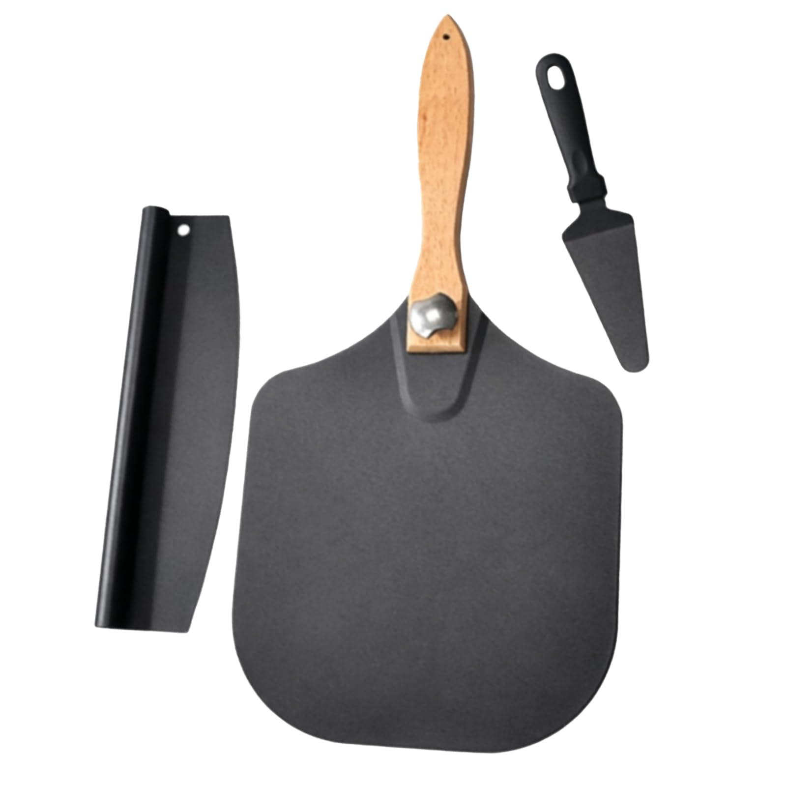 Gonetre Pala para Pizza con de Madera Plegable y Hoja de Acero Inoxidable