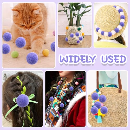 image for TOAOB THE ONE AND ONLY BABY TOAOB 30pcs Large Pom Poms 2 Inch Light Pu