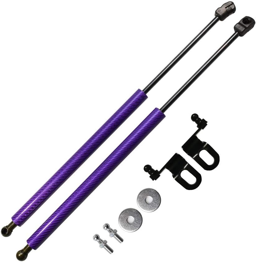 TSUBASA Lift Supports for Mitsubishi Pajero Montero V20 NH NJ NL 1990-2000 Front Bonnet Hood Modify Carbon Fiber Gas Charged Shock Dampers Spring Struts Bar (2 PCS) (Normal Black)