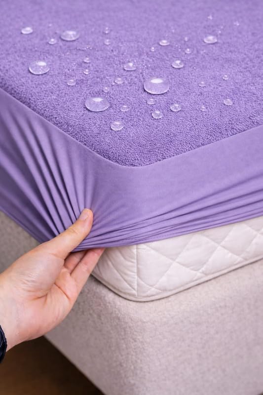 Image of Waterproof Mattress Protector 6x6.5 Feet (72x78) | Elastic Fitted Bedsheet | Soft & Durable Gadda Cover Dustproof By Bharat Griha BG16