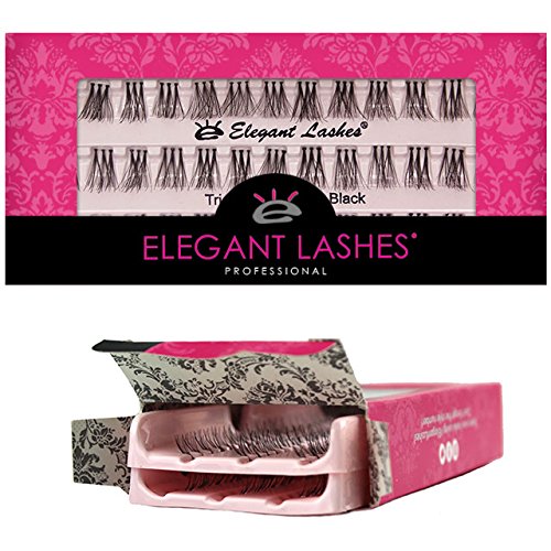 Elegant Lashes Trio Flare - MEDIUM Black Individual Lashes (Double Pack - 2 Trays)