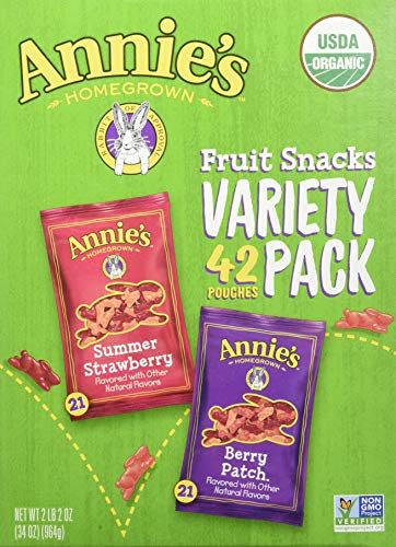 Annie's Homegrown Homegrown Fruit Snacks Variety Pack Net Wt (42 Pack 0.8 Oz Net Wt 34 Oz )