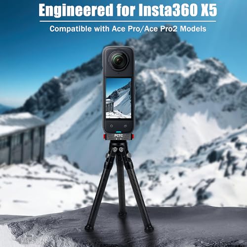 Adaptador magnético PCTC para Insta360 Ace Pro y X5 base de trípode 1/4 de aluminio 4