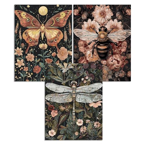 WEMEON Diamond Painting 3er Set Erwachsene 5D Diamond Painting Diamant Painting for Mosaik Bastelset Erwachsene 30x40cm