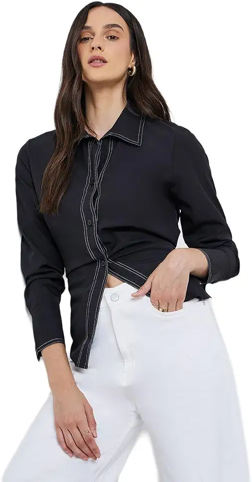 Styli 7018321401 Contrast Stitch Detail Regular