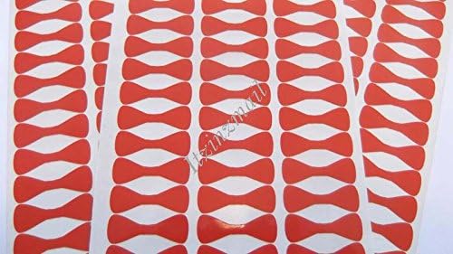 Vinyl 50 ct 1" Orange Bow Ties Easy Peel Off and Stick 50 ct Total
