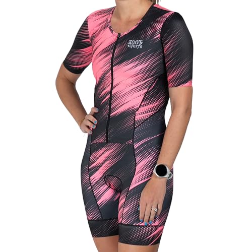 Zoot LTD Tri Aero Fz - Traje de carreras de manga corta para mujer, aerodinámico, para ciclismo, natación, ciclismo, correr, tri con bolsillos, tela UPF 50+, Velocidad de deriva, XL
