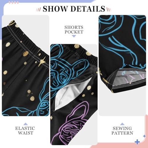 ZZXXB Funny Bulldog Eiffel Tower Boys Long Pants Soft Trousers Elastic Waist Kids Lounge Bottoms with Pockets S-XL4