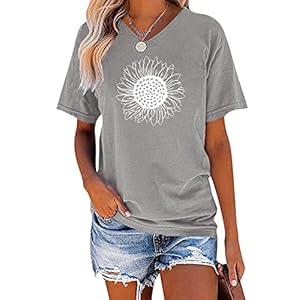 EADINVE Women’s Summer Short Sleeve Cut...