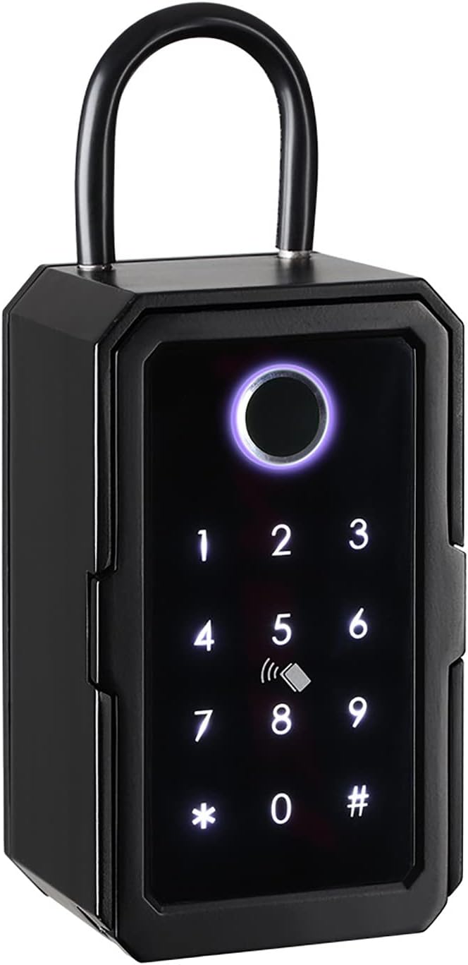 Amazon.co.jp キーボックス 指紋キーボックスパスワード収納ボックスBluetooth指紋ロックパスワードキーボックス オフィス用品 文房具・オフィス用品