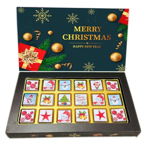 Image of Expelite Happy New Year Chocolate Gift for Kids -18 Pc Happy New Year Gift for Husband & Boyfriend, Girlfriend & Wife