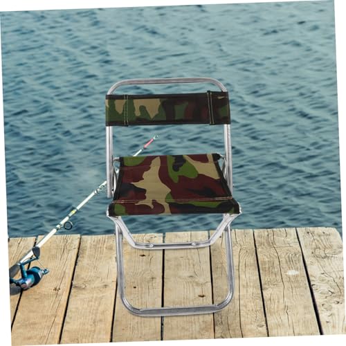 Tabouret pliable léger VICASKY avec assise compacte camouflage outdoor