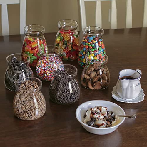 Image of MARTVIA Glass Food Storage Jars with Bamboo Lids 950ml Set of 2, Wide Mouth Lid Jar for Home Kitchen,Flour, Sugar, Coffee, Pasta, Oats, Grains, Cookies, Snacks (Barell 950 ML Jar, SET OF 2)