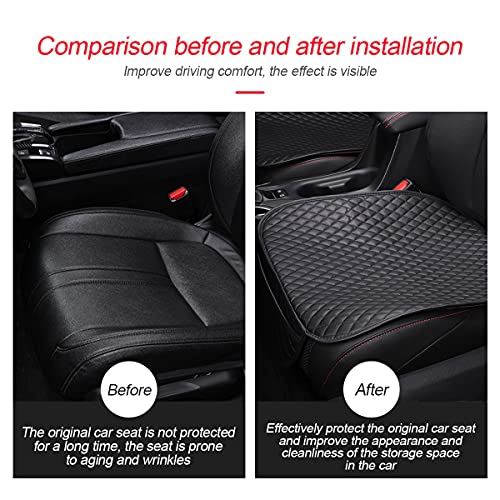 Moly Magnolia Leather Car Seat Cover/Protector, Car Seat Cushion, Comfortable, Compatible With 90% Vehicles, Cars, Suvs, Car Interior Accessories For Men And Women (Black) #TOP6