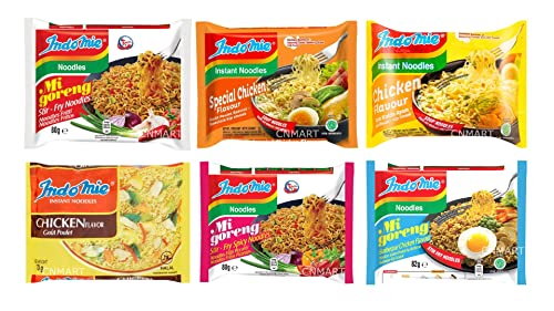Indomie Instant Noodles, Customised 40-Pack / 4 Flavours x 75-80g Packets/Choose Your Flavours | Includes Self Customised Selection of 8 Varieties of Instant Ramen Noodles