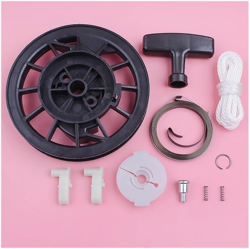 Recoil Starter Pulley Spring Handle Grip Rope Pawl Kit for GX120 GX160 GX200 Lawn Mower Engine Replace Spare Part Accessories