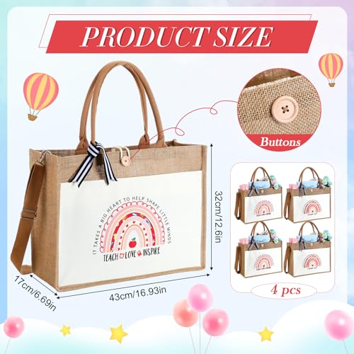 4 Bolsas Tote de Lona para Apreciación de Maestros miniatura 4