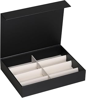 AUTOARK Leather 8 Slot Sunglasses Organizer,Eyeglasses Holder for Men Women,Multiple Glasses Display Case,Black,MKAW051