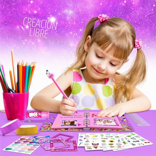 Miniatura 5 de Aocii Kit De Diario De Bricolaje Para Niñas, Regalos Para Niñas De 6 A 14 Años, Conjunto De Suministros Para Álbumes De Recortes Y Diarios