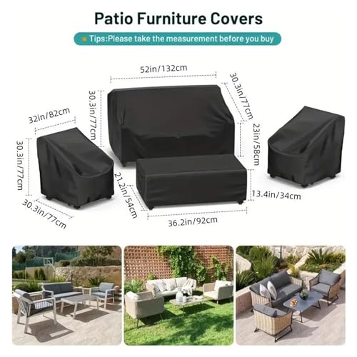 Housse table de jardin coupe-vent pour éviter l'humidité du mobilier - 4