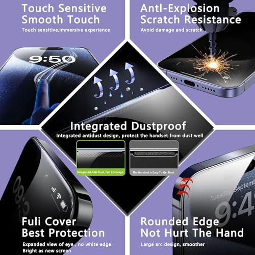 Image of 2-Pack Matte Screen Protector for iPhone 11 Pro and iPhone XS and iPhone X 5.8-Inch, Auto Dust Removal, No Bubbles, High Definition Clear, Easy Installation