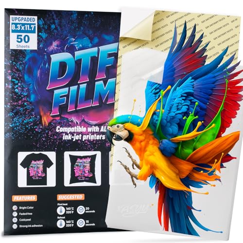 KASYU DTF Transfer Film, 50 Sheets 8.5'*11' DTF Paper for All Inkjet...