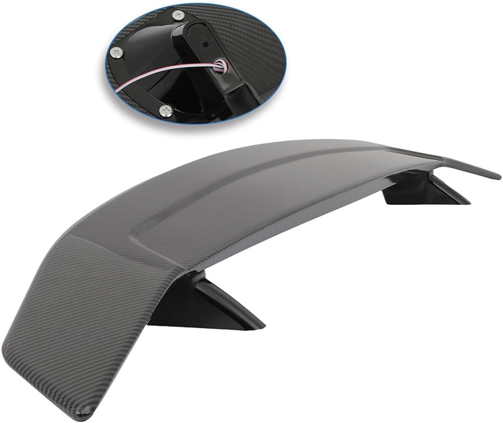 SCITOO ABS Rear Window Spoiler Wing Fit for Universal 52" Glossy Carbon Look Rear Trunk Spoiler Wing
