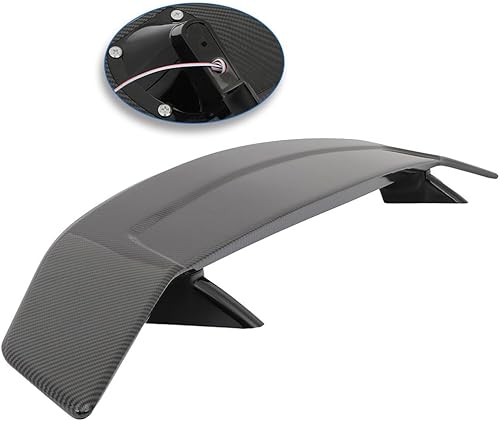 Miniatura 7 de SCITOO Alerón de alerón de ventana trasera ABS para alerón universal de 52 pulgadas con aspecto de carbono brillante