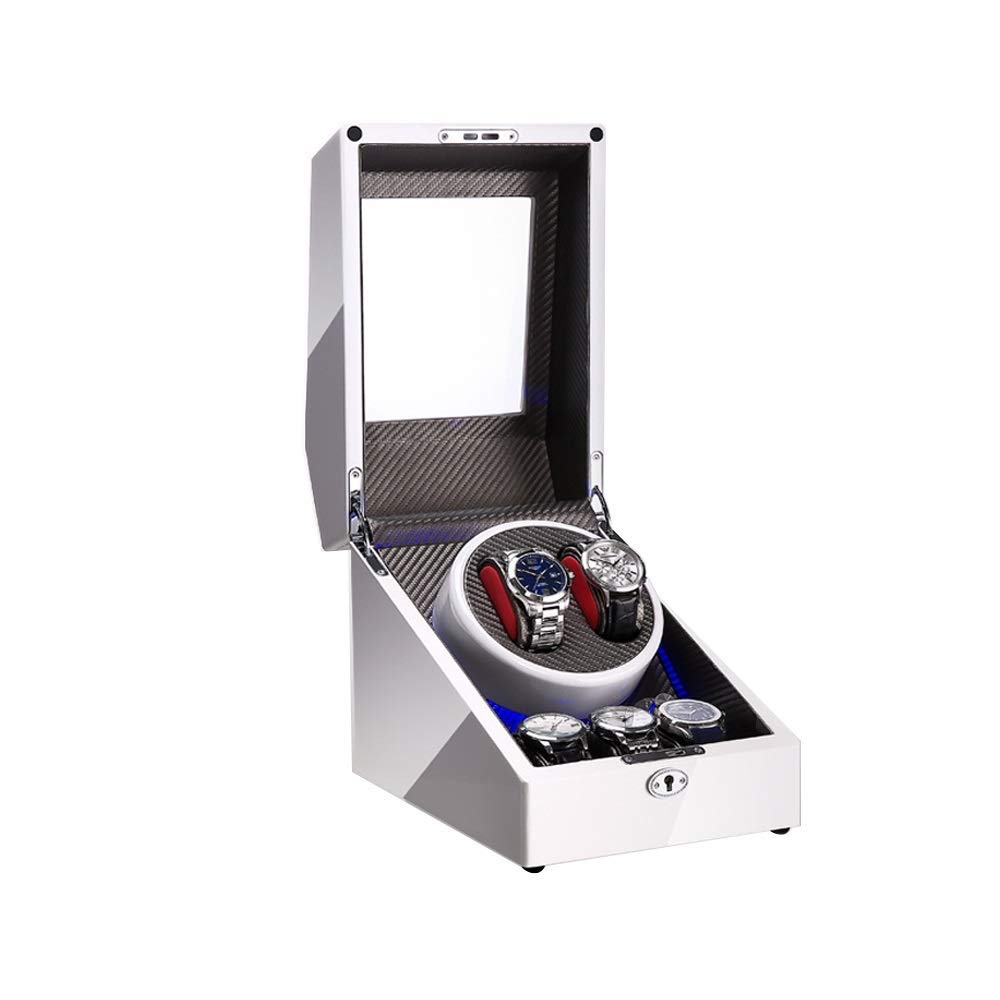 NZPOST 2+3 with LED Light, Wood Shell and Carbon Fiber Leather, Silent Motor, 4 Rotation Modes Setting Accessories