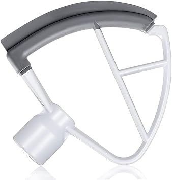 4.5/5 Quart Flex Edge Beater for KitchenAid Tilt-Head Stand Mixer, All-Metal Die Cast Flat Beater Paddle with Flexible Silicone Edges Bowl Scraper Single Silicone Side