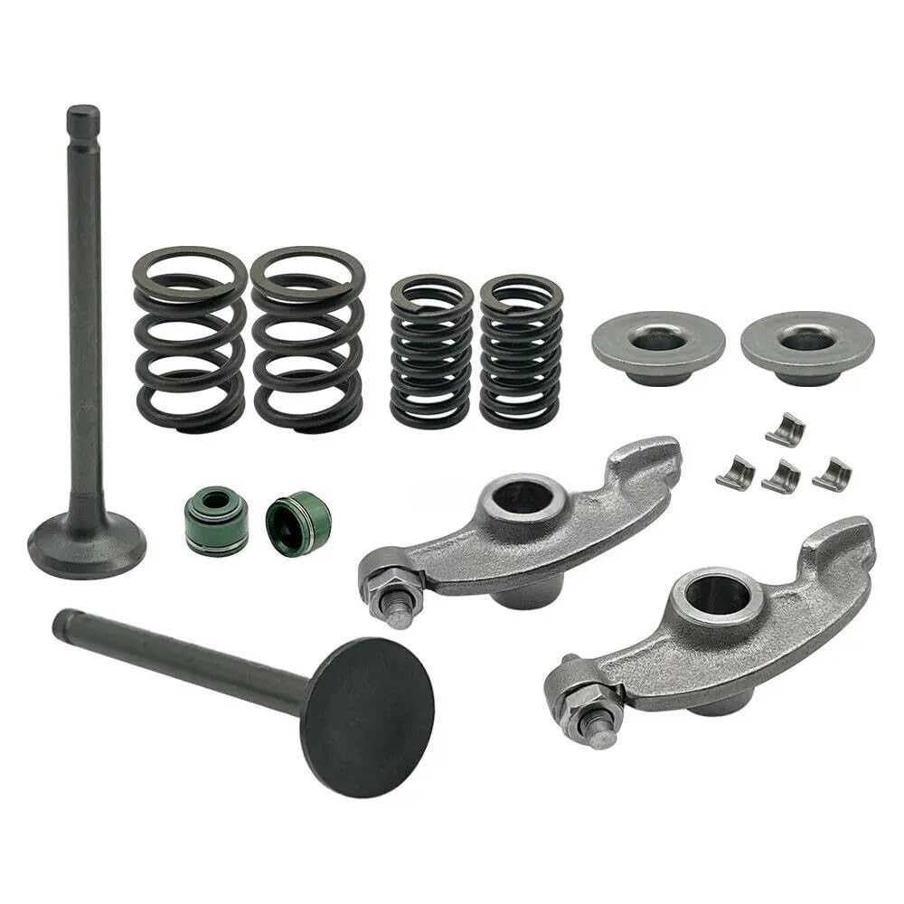 pieza distribución motor Compatible con Honda XR80R XR80 XR75 XL85S XL75 XR100 2X brazo basculante y válvulas de escape de admisión resorte varilla empujadora escape