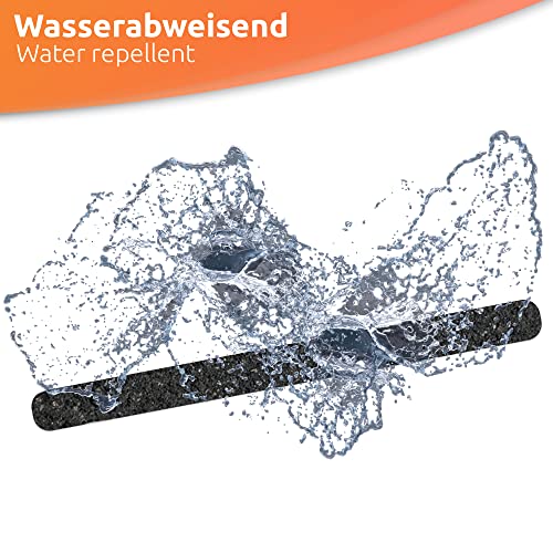 ECENCE Anti-Rutsch Streifen Aufkleber für Dusche & Badewanne, Schwarz, Selbstklebend & rutschfest 12er Set Antirutschmatte Badewanne, Anti Rutsch Pads Dusche