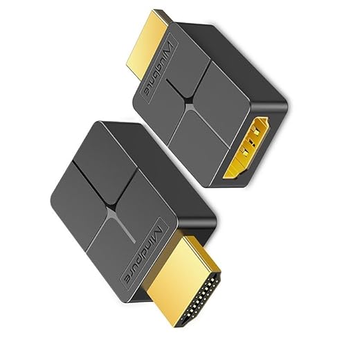 XAGMODSHN Paquete de 2 adaptadores macho a hembra, compatible con 4K y 3D, adecuado para televisores, monitores, portátiles, juegos suaves